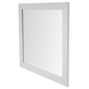 Bellaterra Home 400100-M-GA Plantation 24" rectangular mirror, White, angled view on a white background