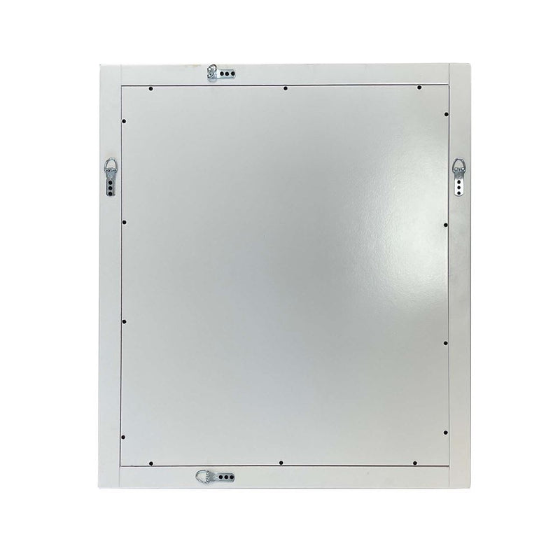 Bellaterra Home 400100-M-GA Plantation 24" rectangular mirror, White, back