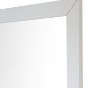 Bellaterra Home 400100-M-GA Plantation 24" rectangular mirror, White, countertop edge close-up