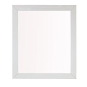 Bellaterra Home 400100-M-GA Plantation 24" rectangular mirror, White, front view on a white background