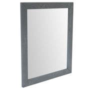 Bellaterra Home 400100-M-GYA Plantation 24" rectangular mirror, Gray, angled view on a white background