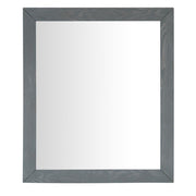 Bellaterra Home 400100-M-GYA Plantation 24" rectangular mirror, Gray, front view on a white background