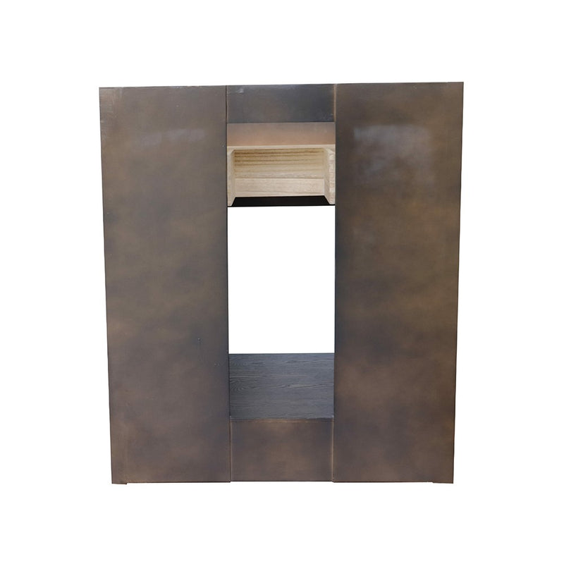 Bellaterra Home 400101-BA Plantation 30" vanity cabinet, Brown Ash, back view