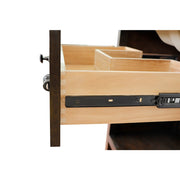 Bellaterra Home 400101-BA Plantation 30" vanity cabinet, Brown Ash, open drawer close-up