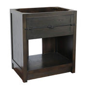 Bellaterra Home 400101-BA Plantation 30" vanity cabinet, Brown Ash, front view on a white background