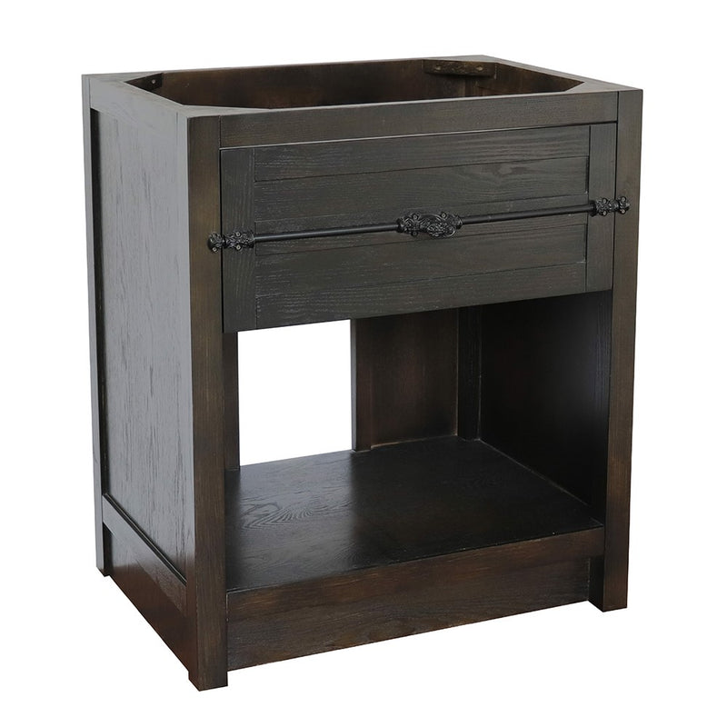 Bellaterra Home 400101-BA Plantation 30" vanity cabinet, Brown Ash, front view on a white background