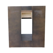 Bellaterra Home 400101-BA-GYO Plantation 31" vanity, Brown Ash, gray granite top, back view