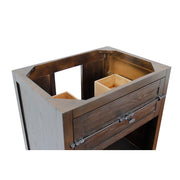 Bellaterra Home 400101-BA Plantation 30" vanity cabinet, Brown Ash, top open view
