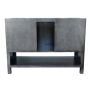 Bellaterra Home 400300-SB-GYR Monterey 49" vanity, Silvery Brown, gray granite top, rear view