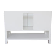 Bellaterra Home 400300-WH-GYO Monterey 49" vanity, White, gray granite top, rear view