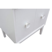 Bellaterra Home 400400-WH Stora 30" vanity cabinet, White, door and hardware close-up