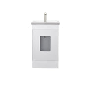 Bellaterra Home 400700-20-WH-CE Terni 20" vanity, White, ceramic top, back