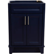 Bellaterra Home 400700-24-BU Terni 24" vanity cabinet, Blue, front view on a white background