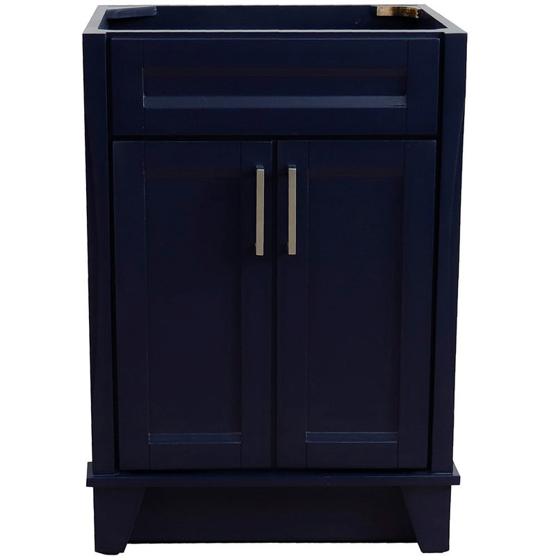 Bellaterra Home 400700-24-BU Terni 24" vanity cabinet, Blue, front view on a white background