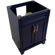 Bellaterra Home 400700-24-BU Terni 24" vanity cabinet, Blue, cabinet interior close-up