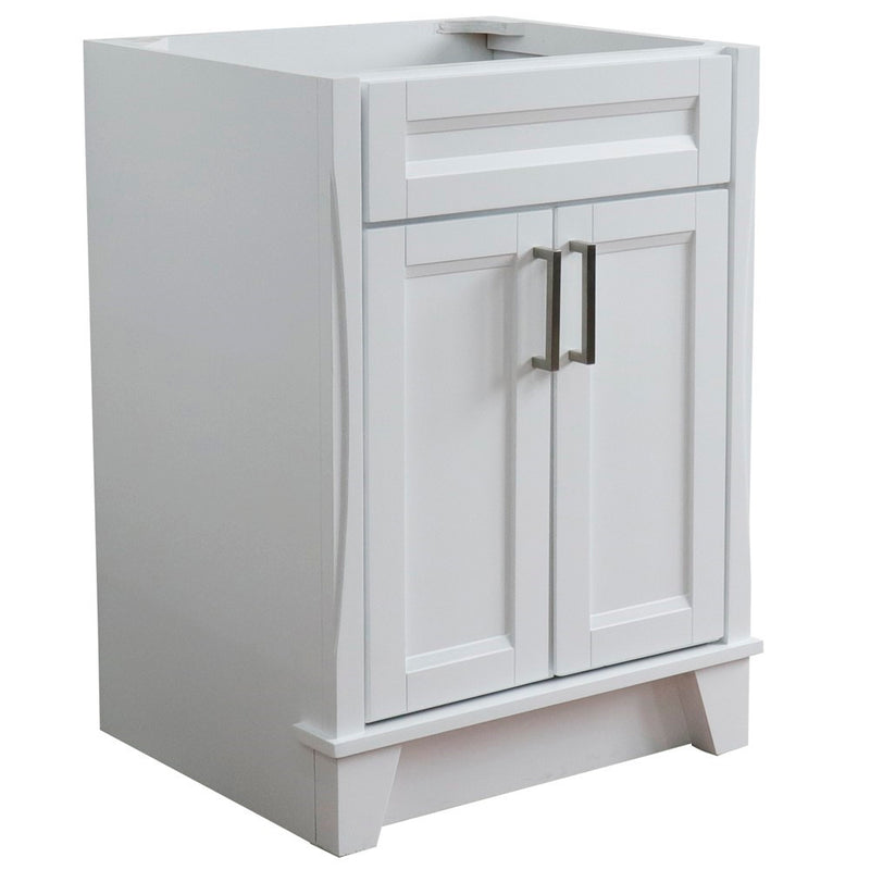 Bellaterra Home 400700-24-WH Terni 24" vanity cabinet, White, angled view with doors closed