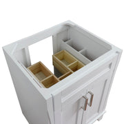 Bellaterra Home 400700-24-WH Terni 24" vanity cabinet, White, cabinet interior close-up