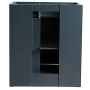 Bellaterra Home 400700-31-DG-BGO Terni 31" vanity, Dark Gray, Black Galaxy granite top, cabinet interior close-up