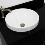 Bellaterra Home 400700-37L-BU-BGRDL Terni 37" vanity, Blue, Black Galaxy granite top, countertop and sink close-up