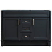 Bellaterra Home 400700-48D-DG Terni 48" vanity cabinet, Dark Gray, front view on a white background