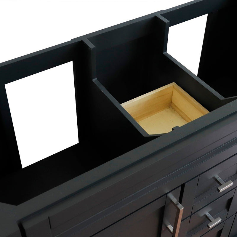 Bellaterra Home 400700-48D-DG Terni 48" vanity cabinet, Dark Gray, cabinet interior close-up