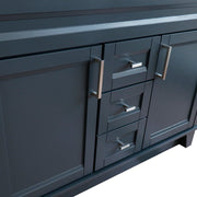 Bellaterra Home 400700-49D-DG-BGR Terni 49" vanity, Dark Gray, Black Galaxy granite top, door and hardware close-up