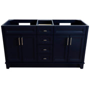 Bellaterra Home 400700-60D-BU Terni 60" vanity cabinet, Blue, cabinet interior close-up