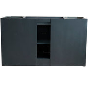 Bellaterra Home 400700-60S-DG Terni 60" vanity cabinet, Dark Gray, back