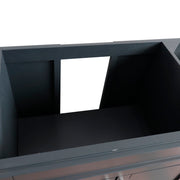 Bellaterra Home 400700-60S-DG Terni 60" vanity cabinet, Dark Gray, cabinet interior close-up