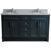 Bellaterra Home 400700-61D-DG-GYO Terni 61" vanity, Dark Gray, gray granite top, front view on a white background