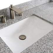 Bellaterra Home 400700-61D-DG-GYR Terni 61" vanity, Dark Gray, gray granite top, countertop and sink close-up