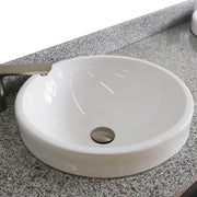 Bellaterra Home 400700-61D-DG-GYRD Terni 61" vanity, Dark Gray, gray granite top, countertop and sink close-up