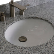 Bellaterra Home 400700-61S-DG-GYO Terni 61" vanity, Dark Gray, gray granite top, countertop and sink close-up