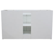 Bellaterra Home 400700-61S-WH-WERD Terni 61" vanity, White, white engineered stone top, cabinet interior close-up