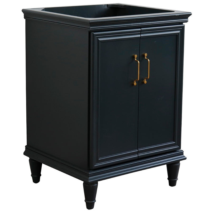 Bellaterra Home 400800-24-DG Forli 24" vanity cabinet, Dark Gray, angled view on a white background