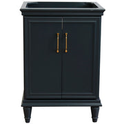 Bellaterra Home 400800-24-DG Forli 24" vanity cabinet, Dark Gray, front view on a white background