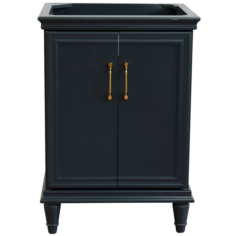 Bellaterra Home 400800-24-DG Forli 24" vanity cabinet, Dark Gray, front view on a white background