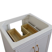 Bellaterra Home 400800-24-WH Forli 24" vanity cabinet, White, top open view