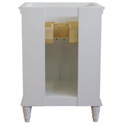 Bellaterra Home 400800-25-WH-BGR Forli 25" vanity, White, Black Galaxy granite top, cabinet without top
