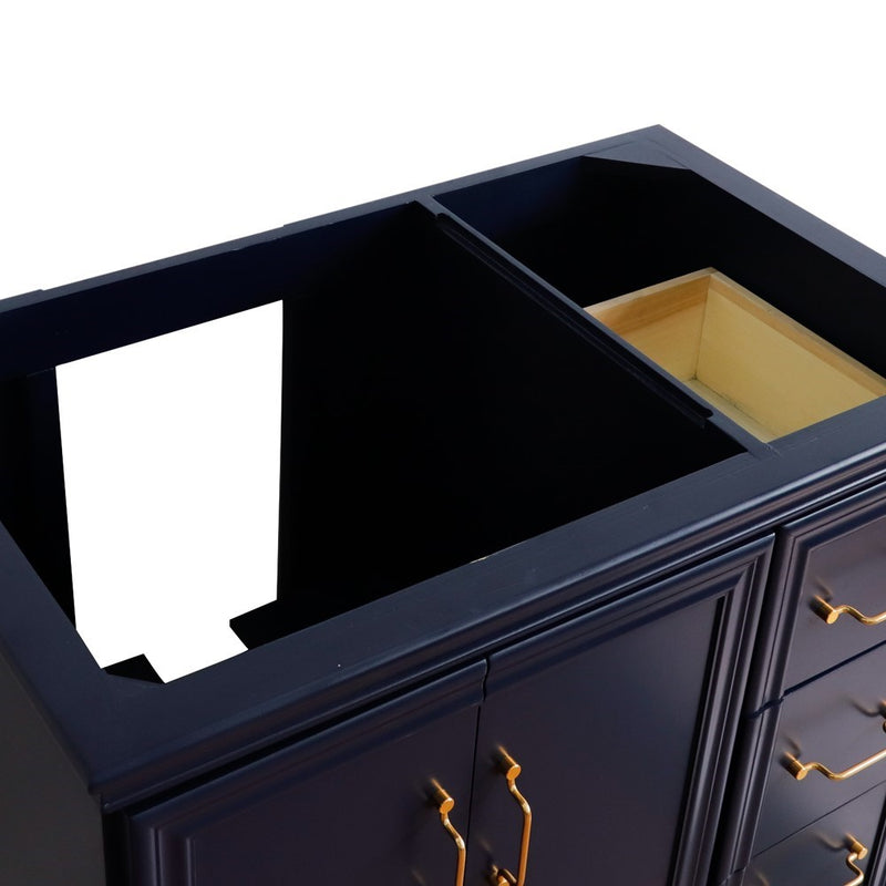 Bellaterra Home 400800-36L-BU Forli 36" vanity cabinet, Blue, top open view