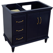 Bellaterra Home 400800-36R-BU Forli 36" vanity cabinet, Blue, high angle