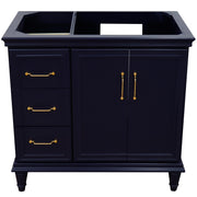 Bellaterra Home 400800-36R-BU Forli 36" vanity cabinet, Blue, high angle front