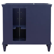 Bellaterra Home 400800-37R-BU-GYOR Forli 37" vanity, Blue, gray granite top, cabinet without top