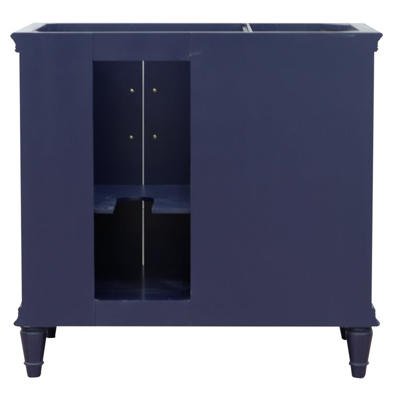 Bellaterra Home 400800-37R-BU-GYRDR Forli 37" vanity, Blue, gray granite top, cabinet without top