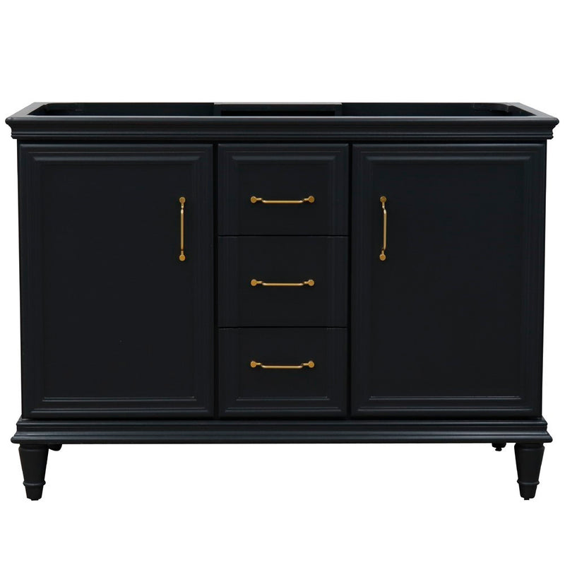 Bellaterra Home 400800-48D-DG Forli 48" vanity cabinet, Dark Gray, front view on a white background