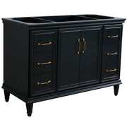 Bellaterra Home 400800-48S-DG Forli 48" vanity cabinet, Dark Gray, angled view on a white background