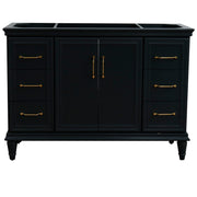 Bellaterra Home 400800-48S-DG Forli 48" vanity cabinet, Dark Gray, front view on a white background