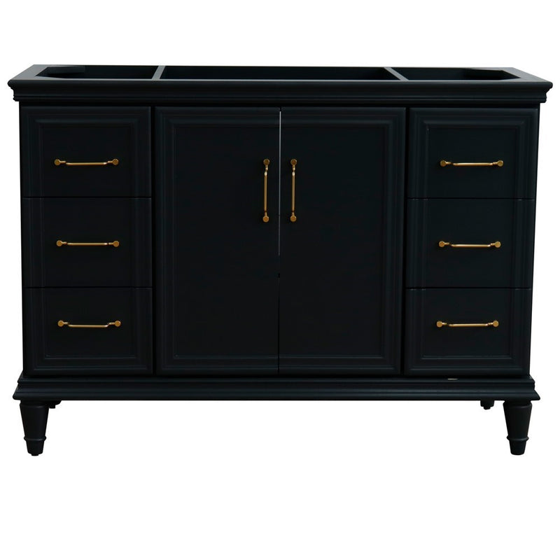 Bellaterra Home 400800-48S-DG Forli 48" vanity cabinet, Dark Gray, front view on a white background
