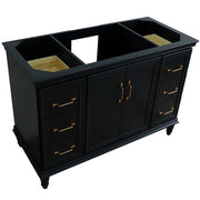 Bellaterra Home 400800-48S-DG Forli 48" vanity cabinet, Dark Gray, high angle