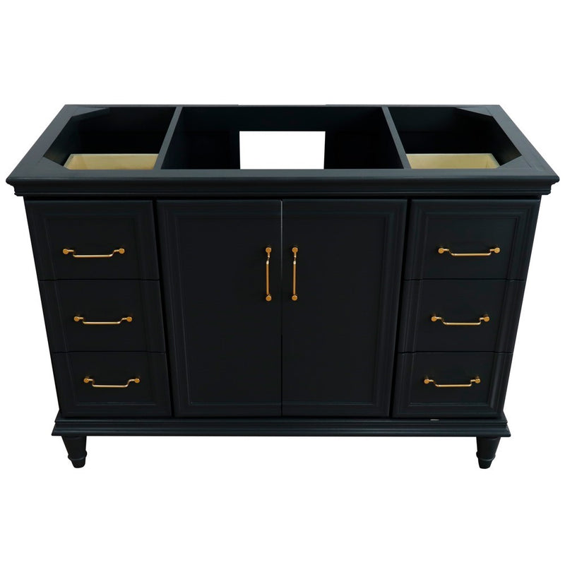 Bellaterra Home 400800-48S-DG Forli 48" vanity cabinet, Dark Gray, high angle front